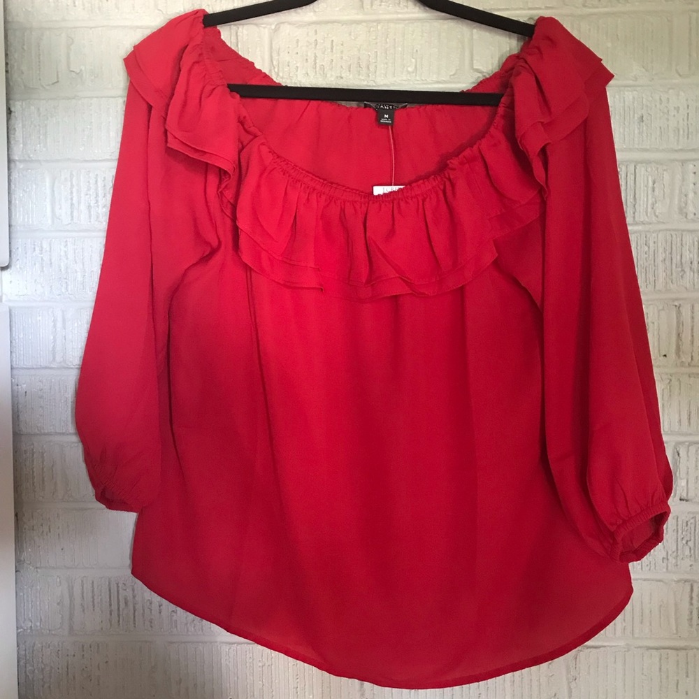 J. Crew Mercantile Red Blouse